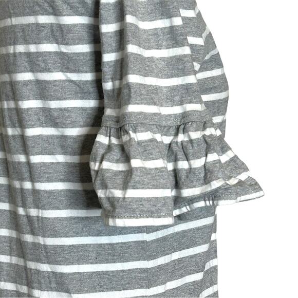 J. Crew Gray and White Stripped T-Shirt Dress Size XS - Picture 3 of 8